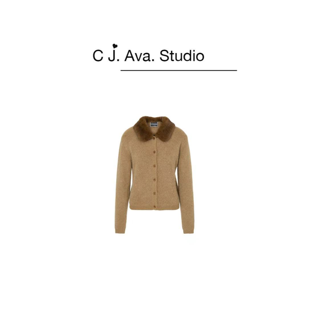 【CJ.Ava Studio】浣熊绒可拆带花开衫HP5411CM1J1053