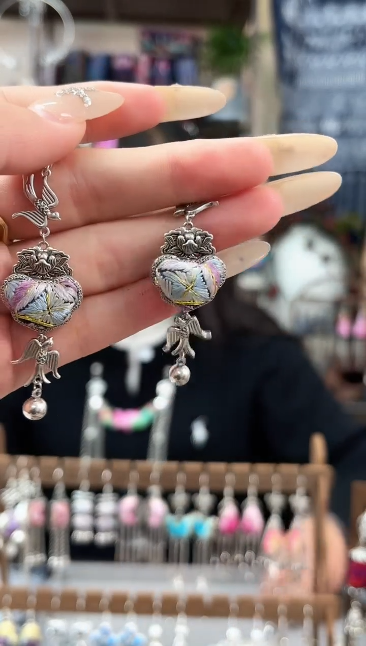 织绣民族风非遗老绣苗银饰品146