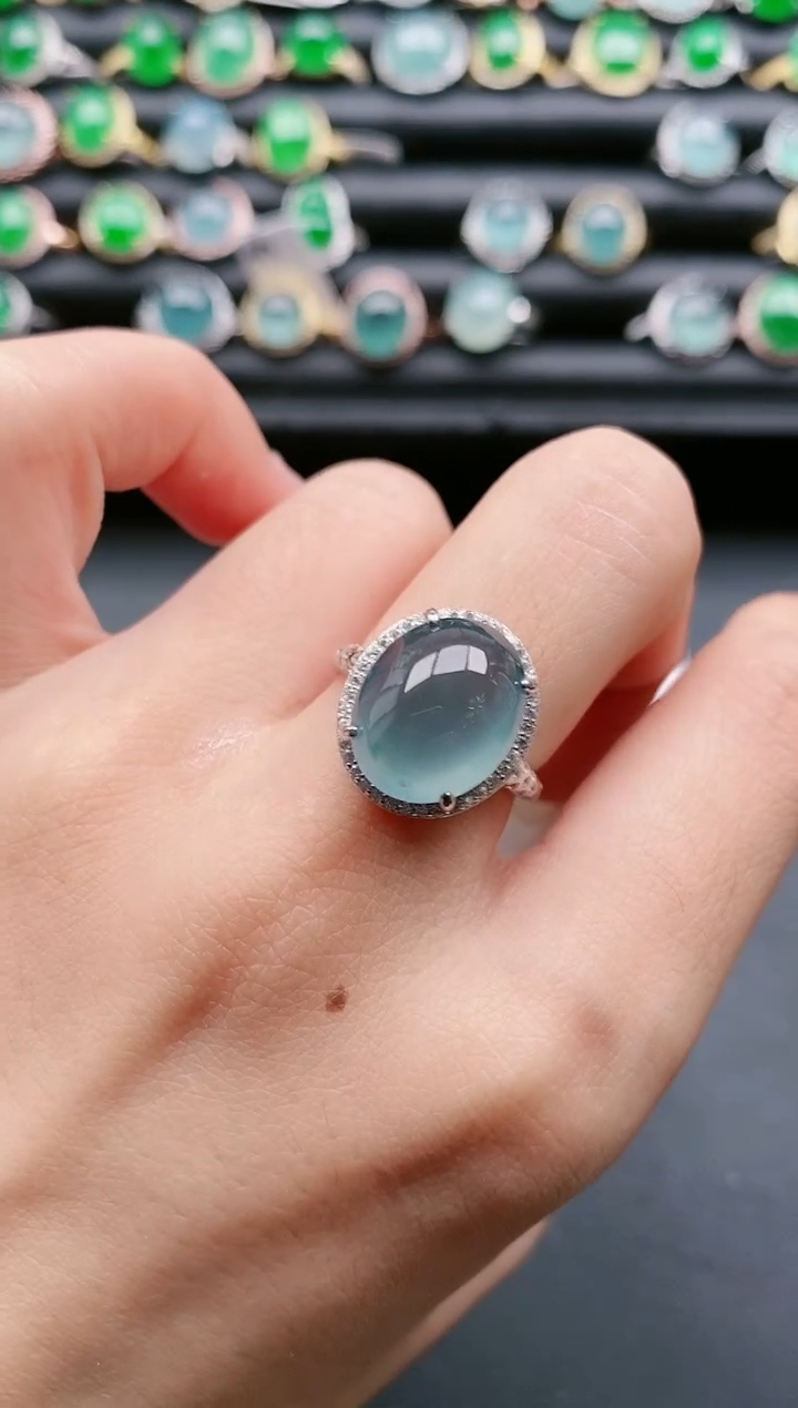 【闪购商品】翡翠戒指银S925镶嵌1111111111