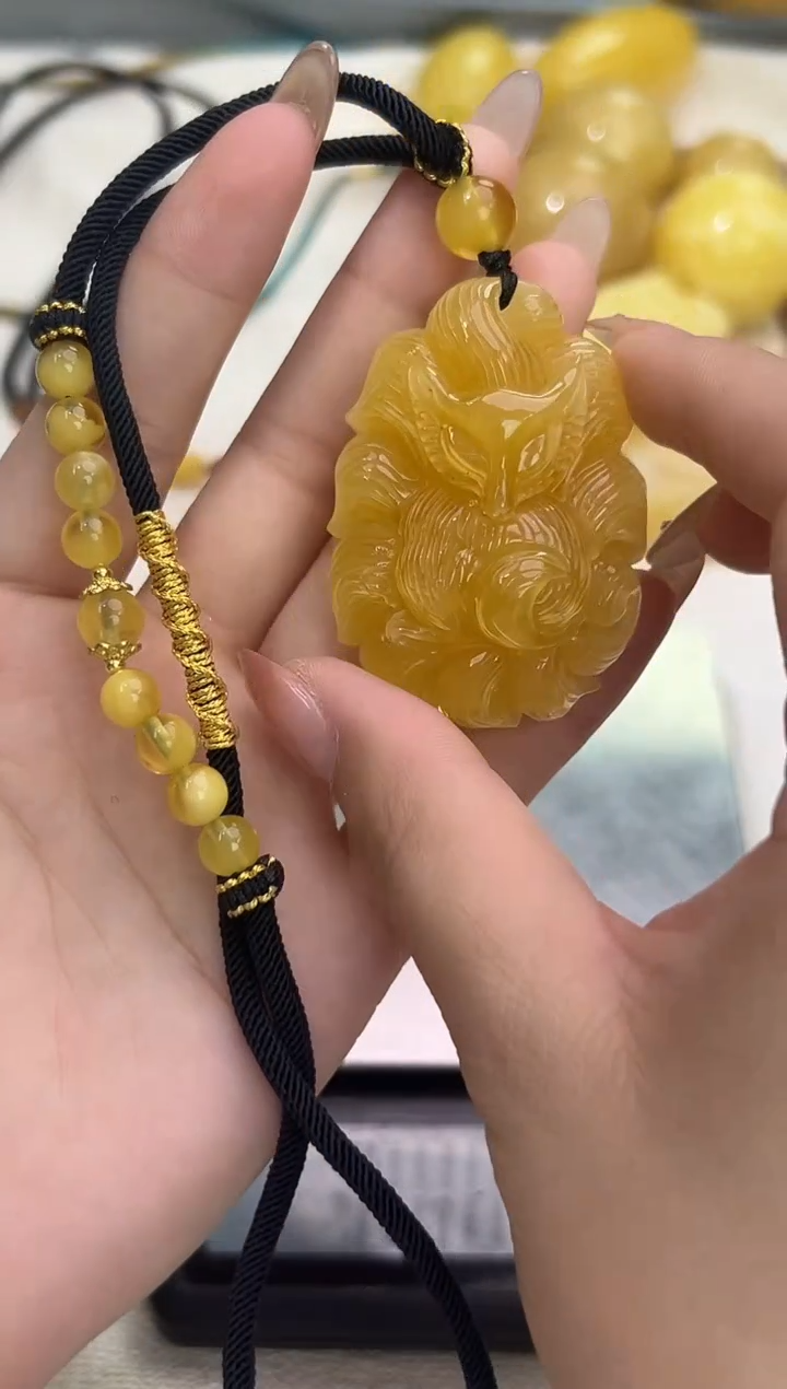 裸石琥珀未镶嵌琥珀蜜蜡吊坠