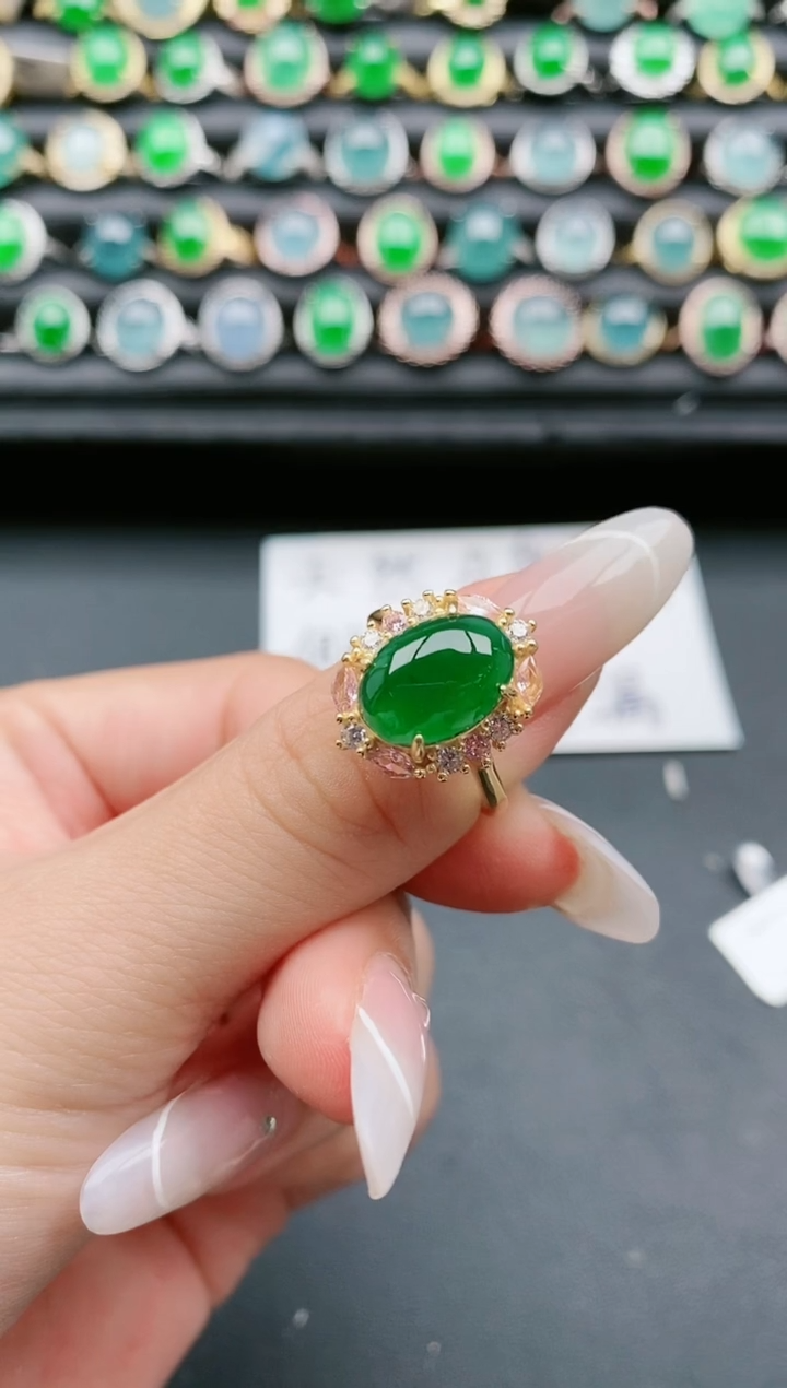 【闪购商品】翡翠戒指银S925镶嵌11111111