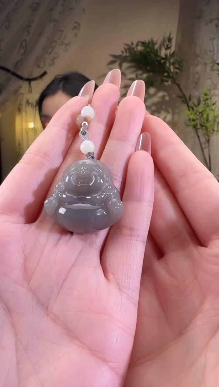 【闪购商品】和田玉颈饰未镶嵌烟紫佛公