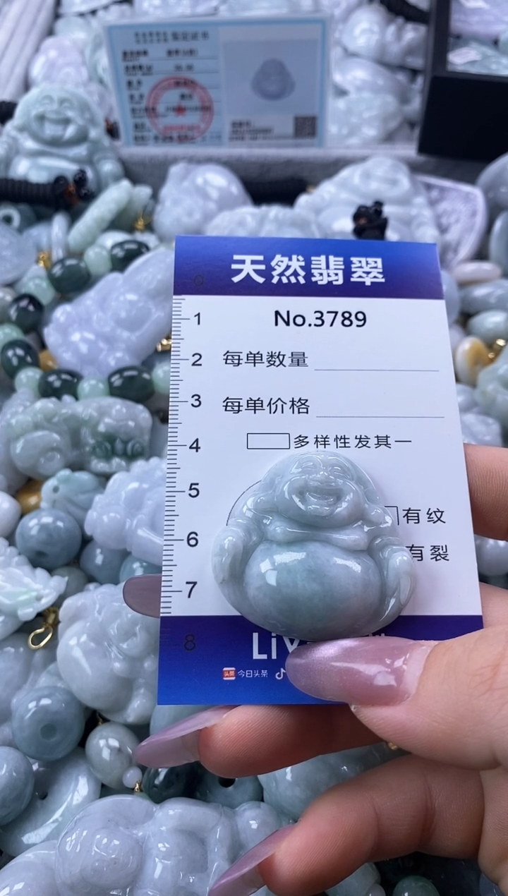 翡翠未镶嵌颈饰缅甸A货翡翠3789
