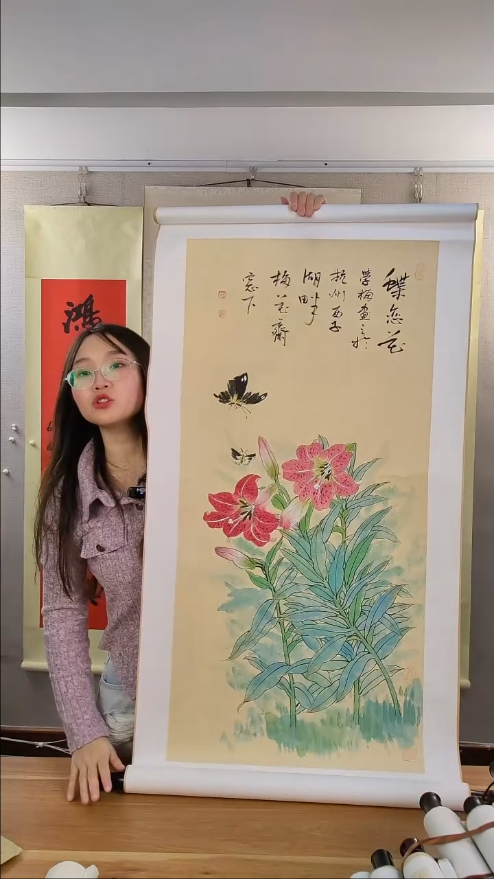 书法邓老师绘画《花鸟》
