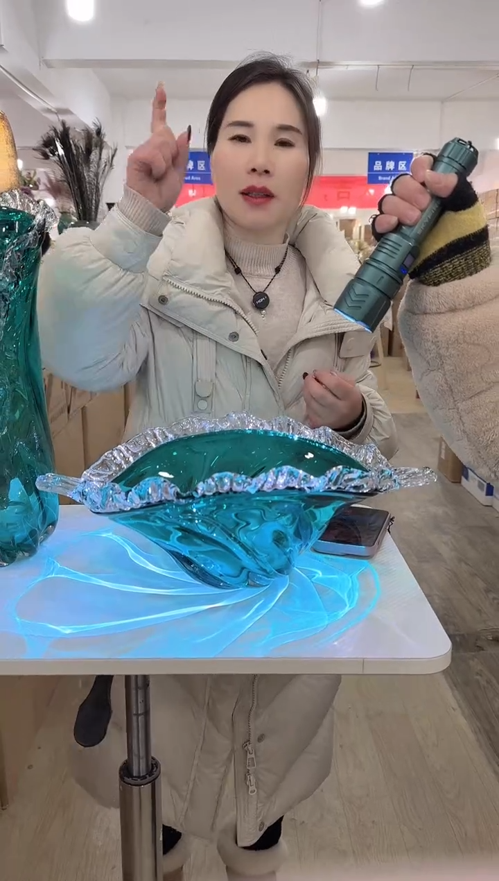 【闪购商品】无铅玻璃美全花器-s-早41