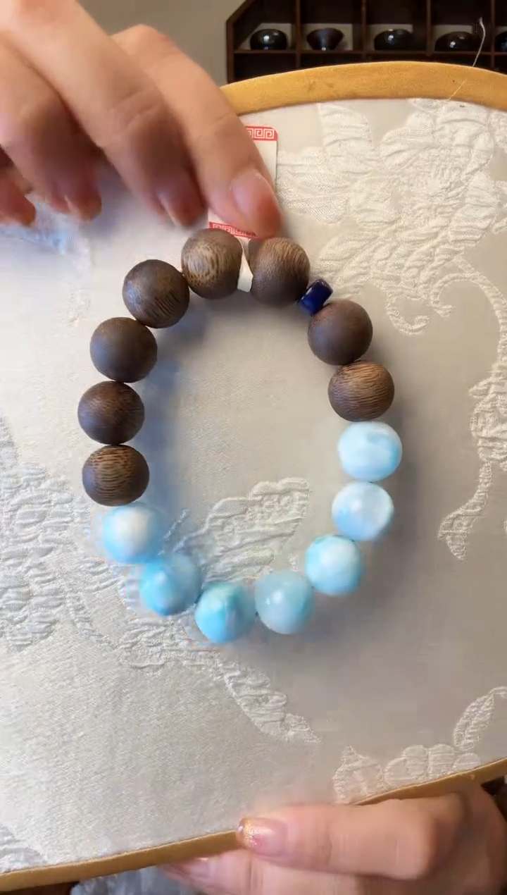 针钠钙石（海纹石）未镶嵌颈饰国风14.3