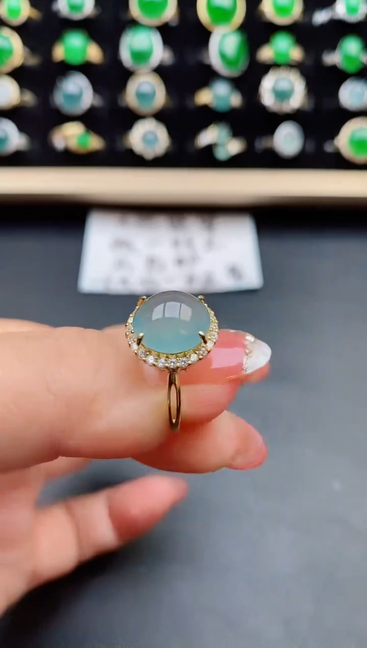 【闪购商品】翡翠戒指银S925镶嵌21221