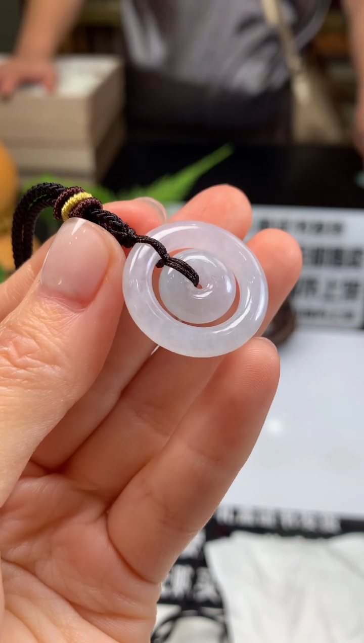 翡翠未镶嵌颈饰心**福---80497