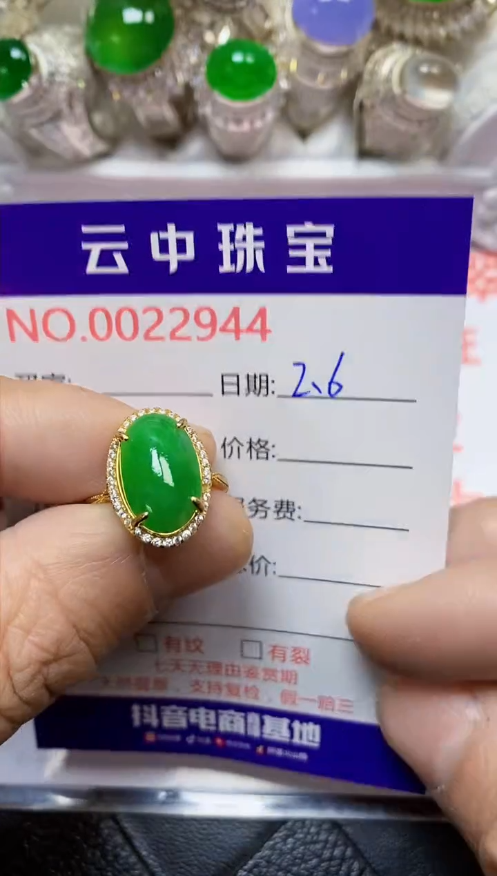 【闪购商品】翡翠戒指银S925镶嵌/2944