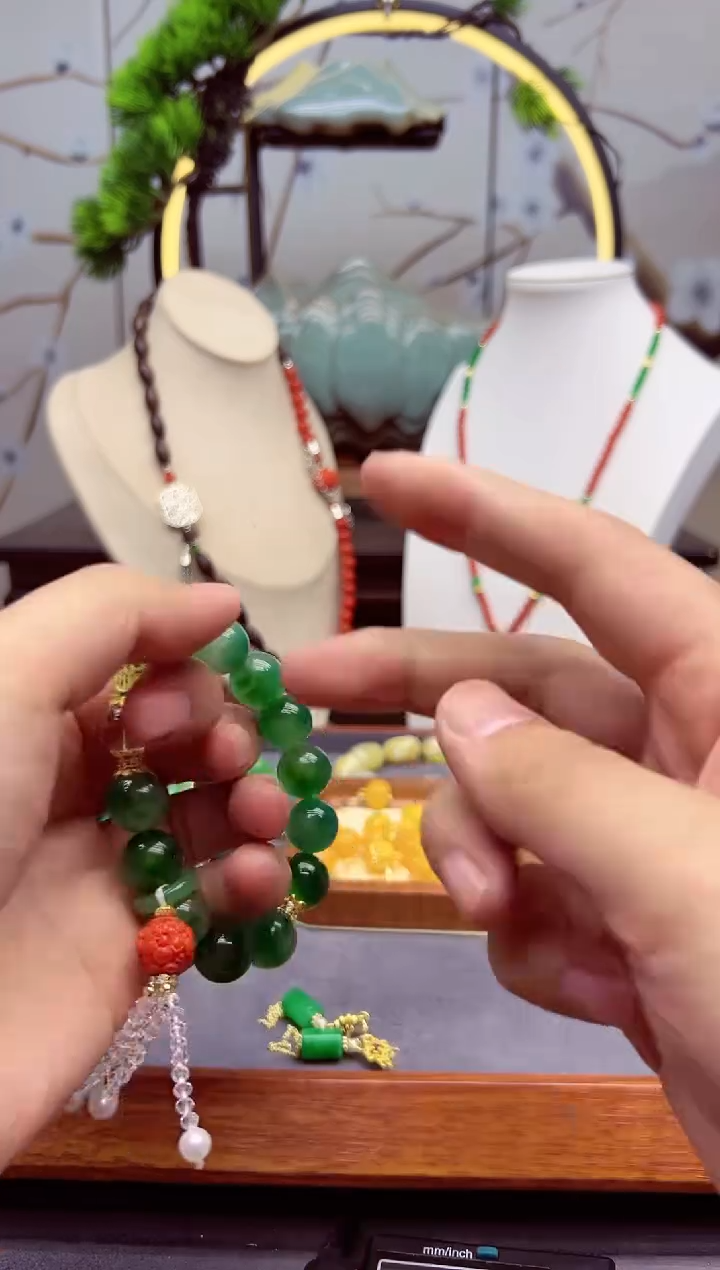 【闪购商品】翡翠手链14K金镶嵌s298````