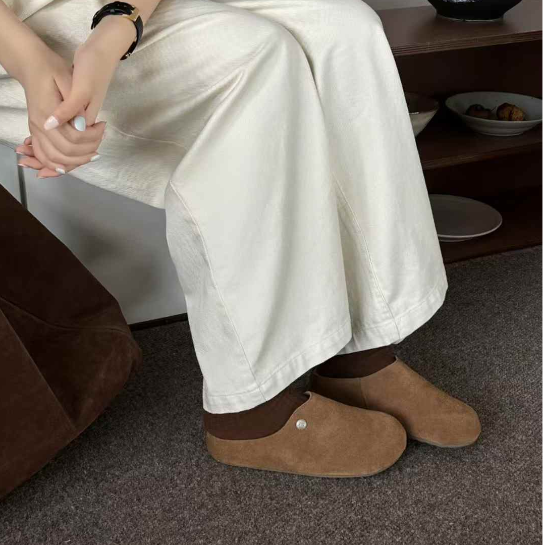 厚底加绒勃肯鞋女 冬季新款加绒加厚保暖半鞋JRX  661-5