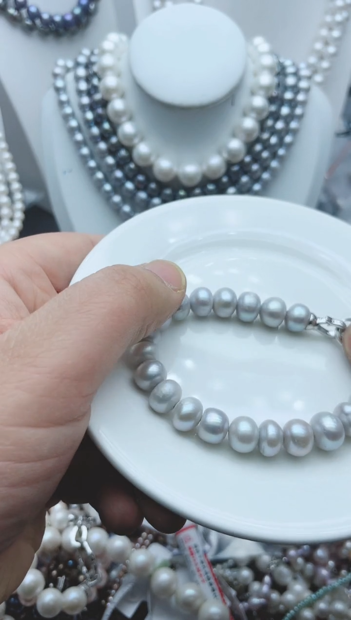 【闪购商品】淡水珍珠颈饰钛钢1