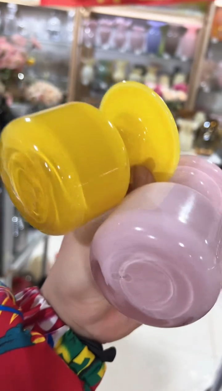 【闪购商品】无铅玻璃粉色迷你小瓶2个