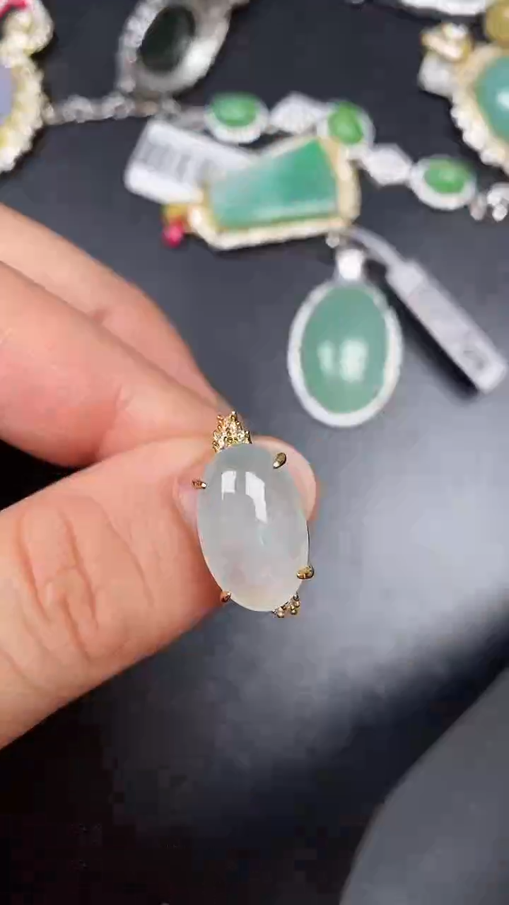 银S925镶嵌戒指翡翠1250