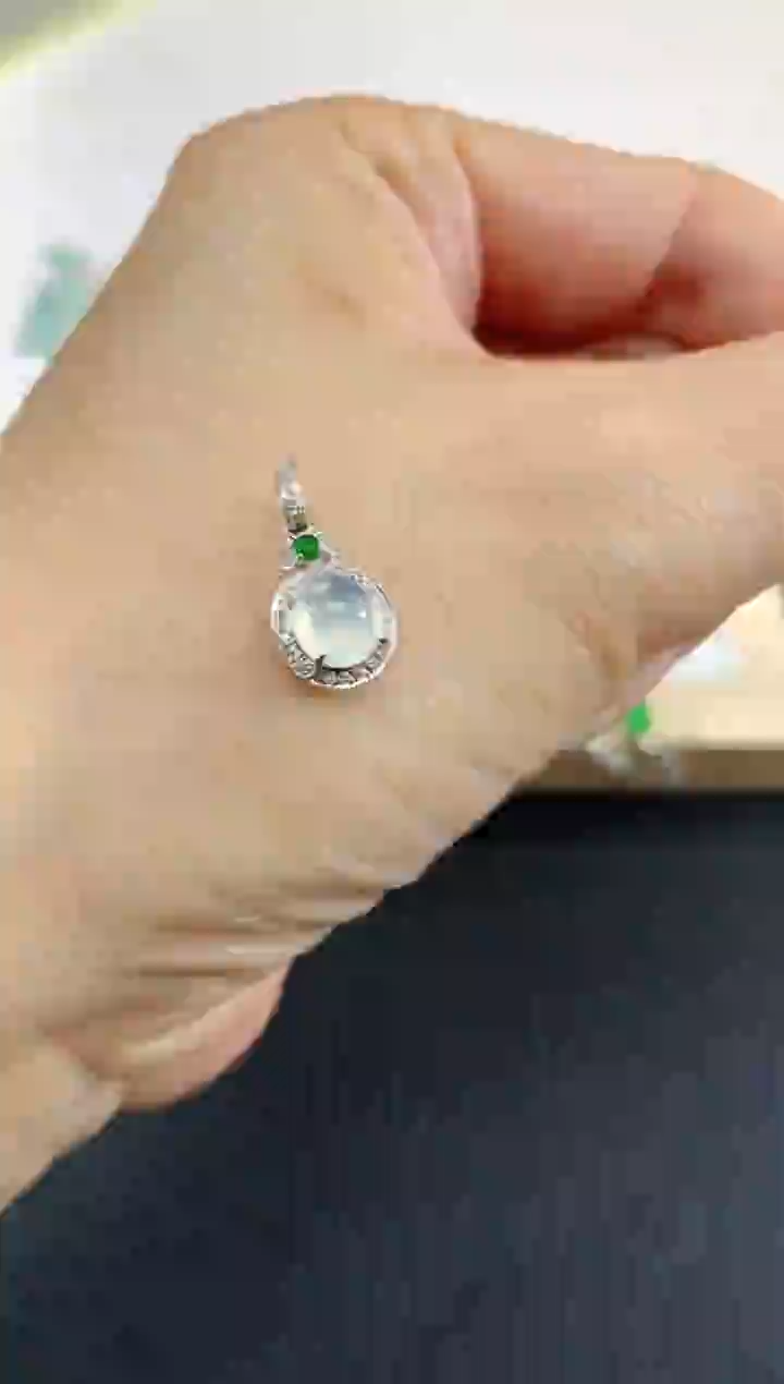 吊坠(不含链)18K金镶嵌翡翠14|1500多样性发其一