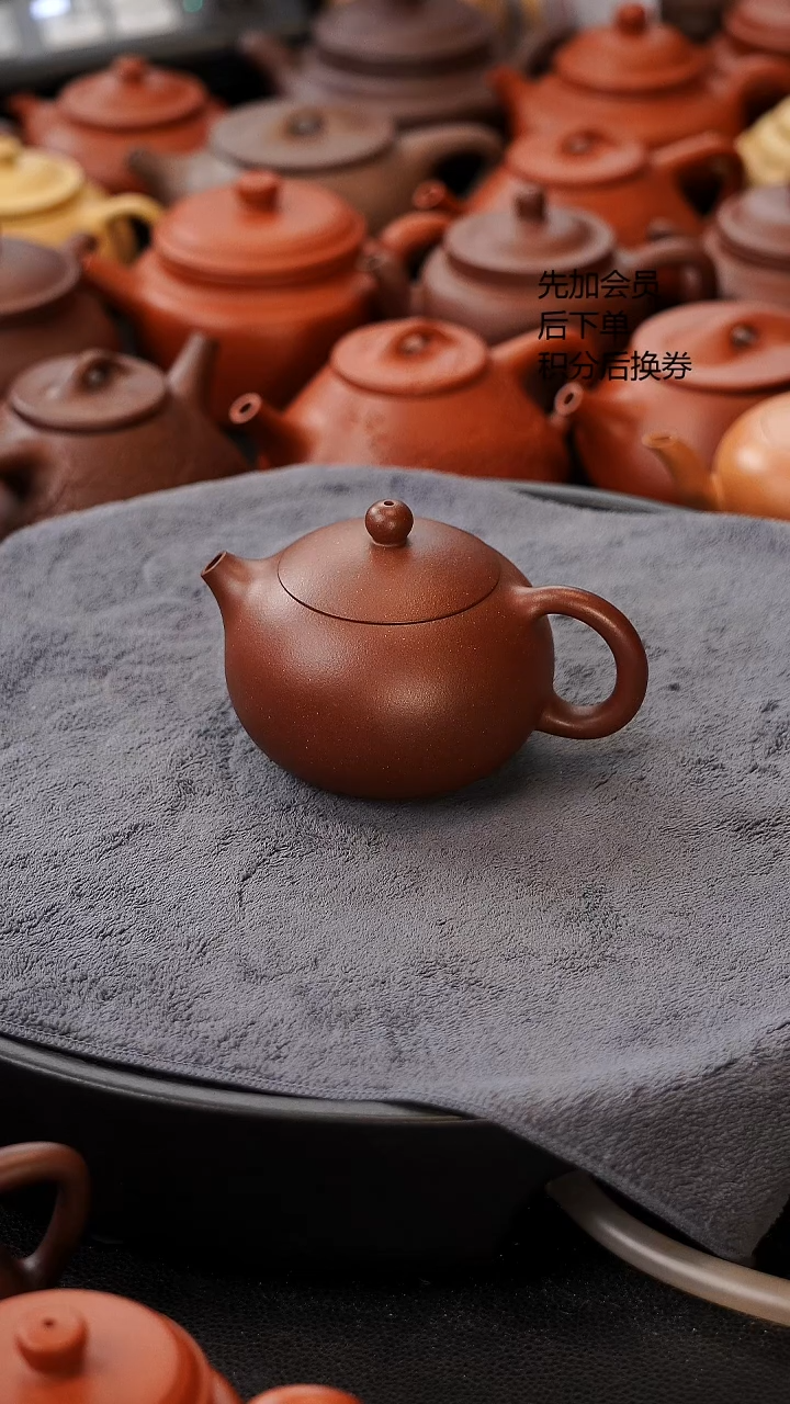 茶壶紫砂陌***。微瑕老紫泥西施