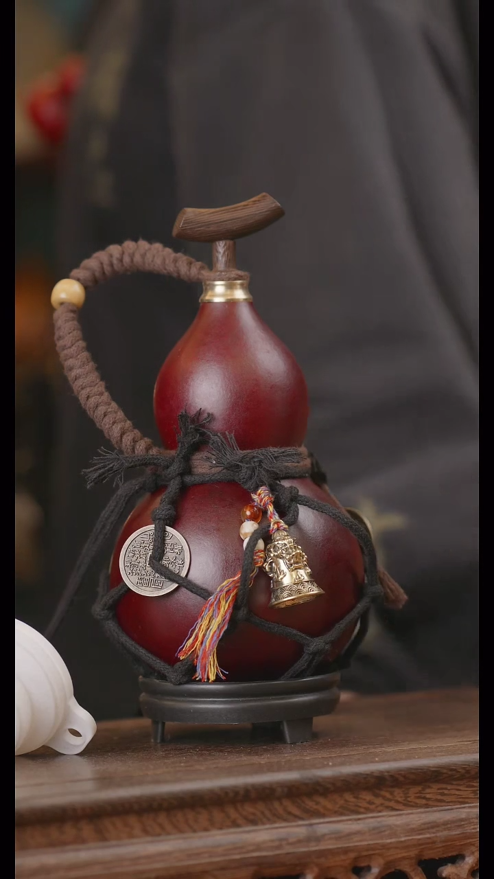 【闪购商品】294号精品天然大漆工艺防渗内胆酒葫芦~