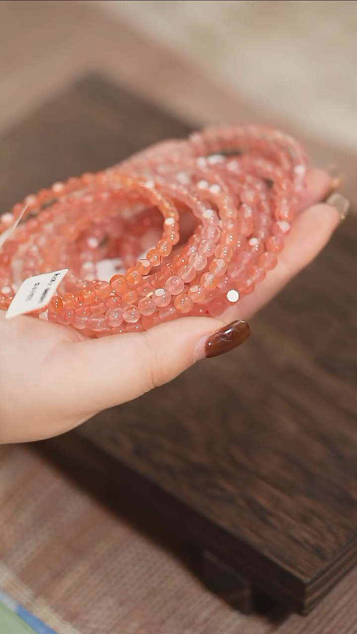 未镶嵌手串南红玛瑙清仓福利！水蜜桃钻切南红 手串（多样性发其一）