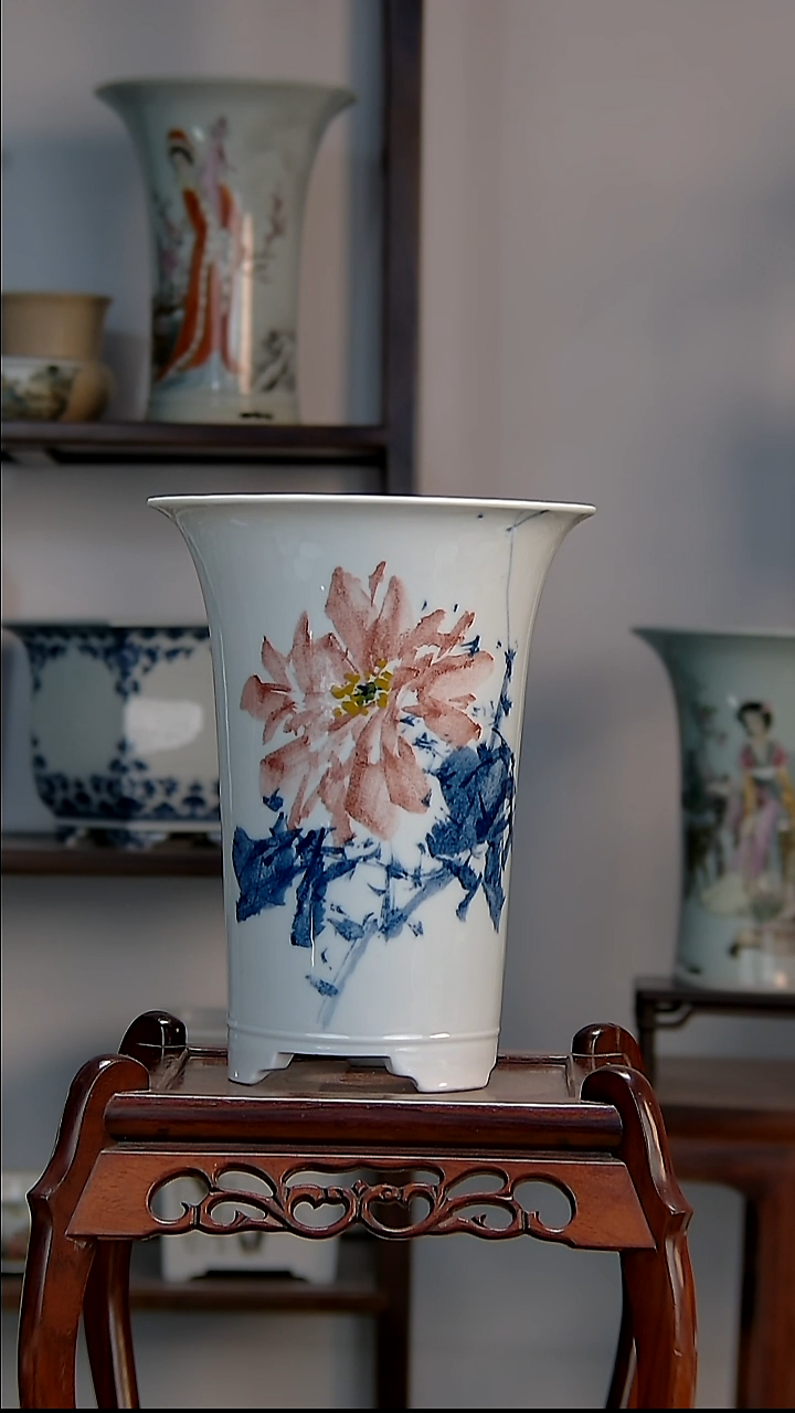 景德镇陶瓷手工花盆