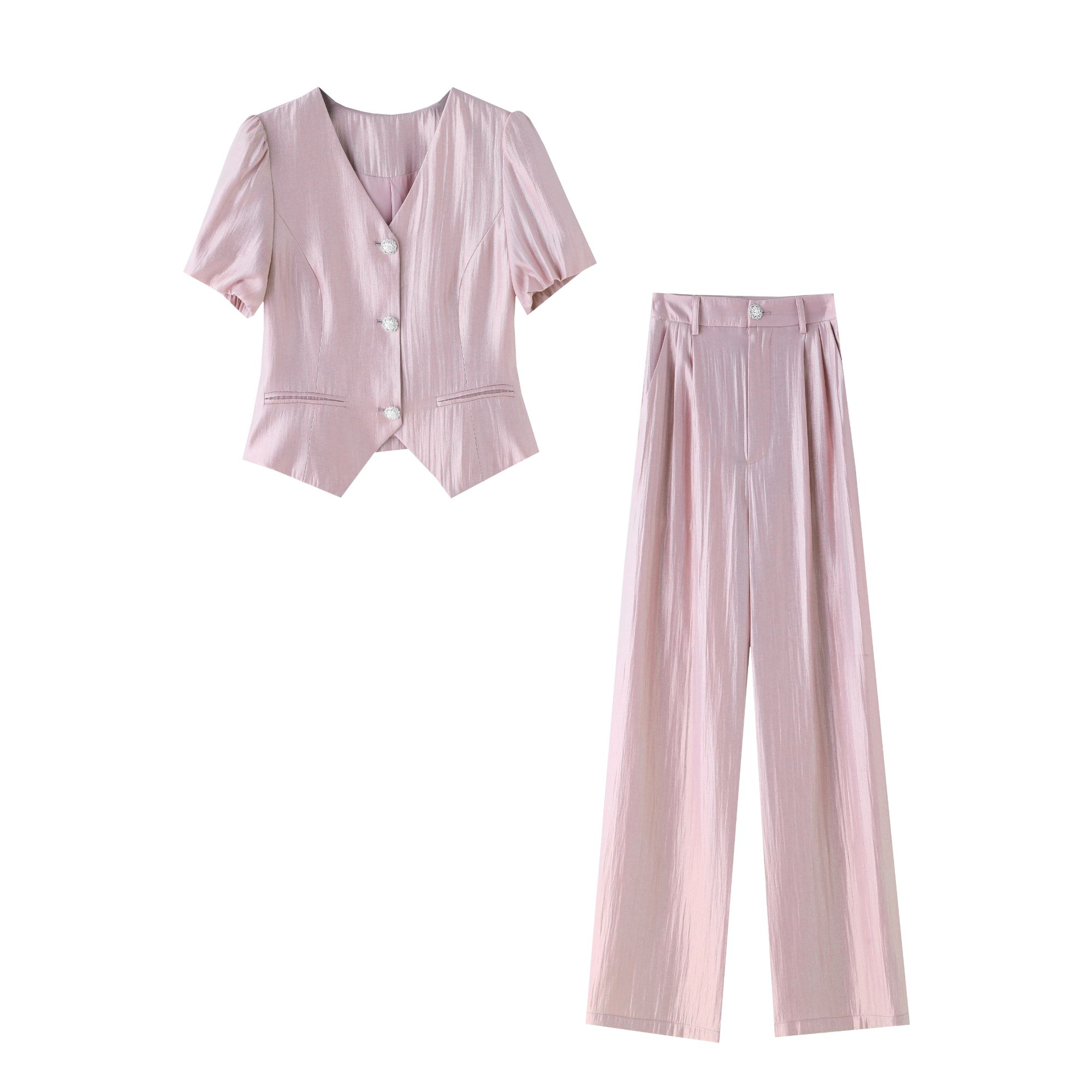 0802东南亚风原宿风极简风时尚套装洋气法式高腰显瘦时尚