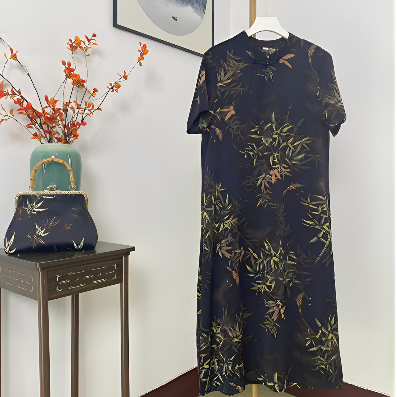 【节节高升】圆领常规宽松过膝长裙遮肚休闲设计师连衣裙夏装夏季