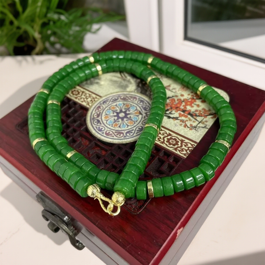 【大喜】透绿直切8m项链KSU/WD2293精致项链女士多样性发一