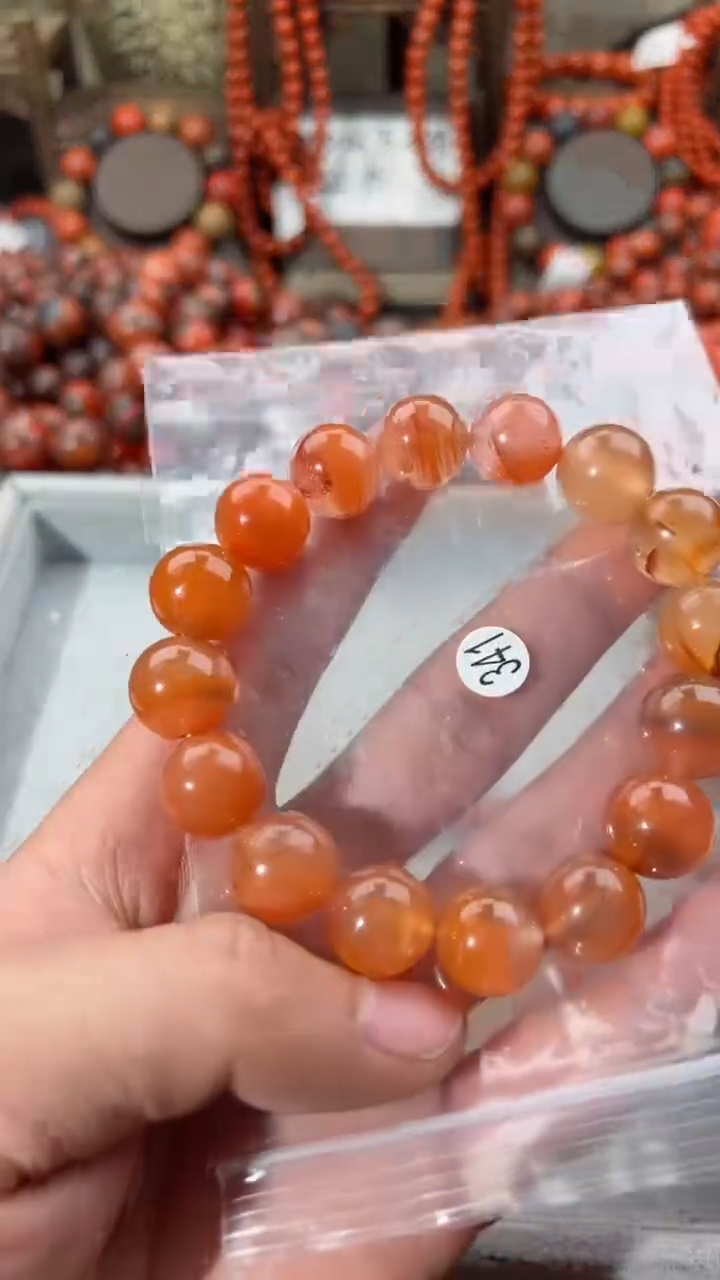 南红玛瑙未镶嵌手串13+