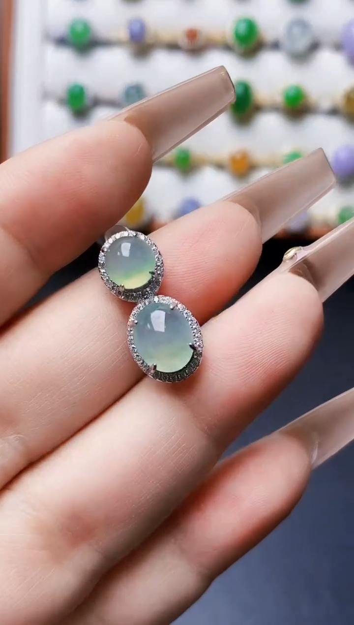 银S925镶嵌戒指翡翠0220