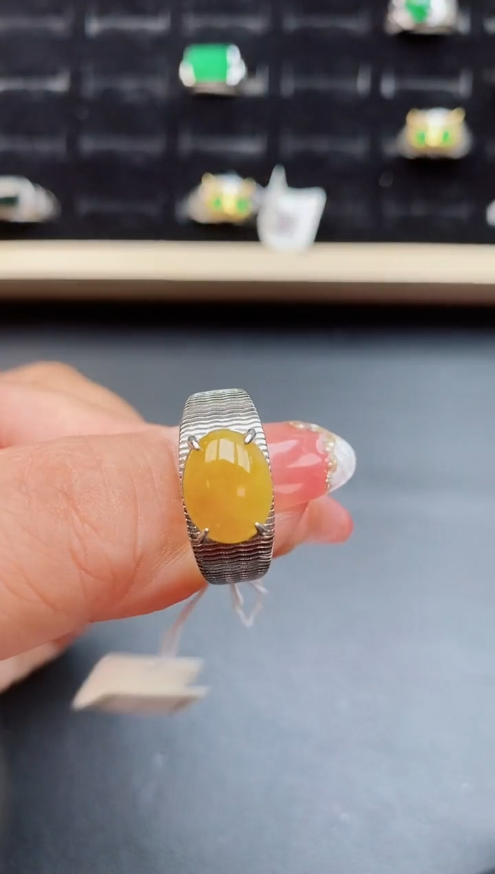 【闪购商品】翡翠戒指银S925镶嵌508005
