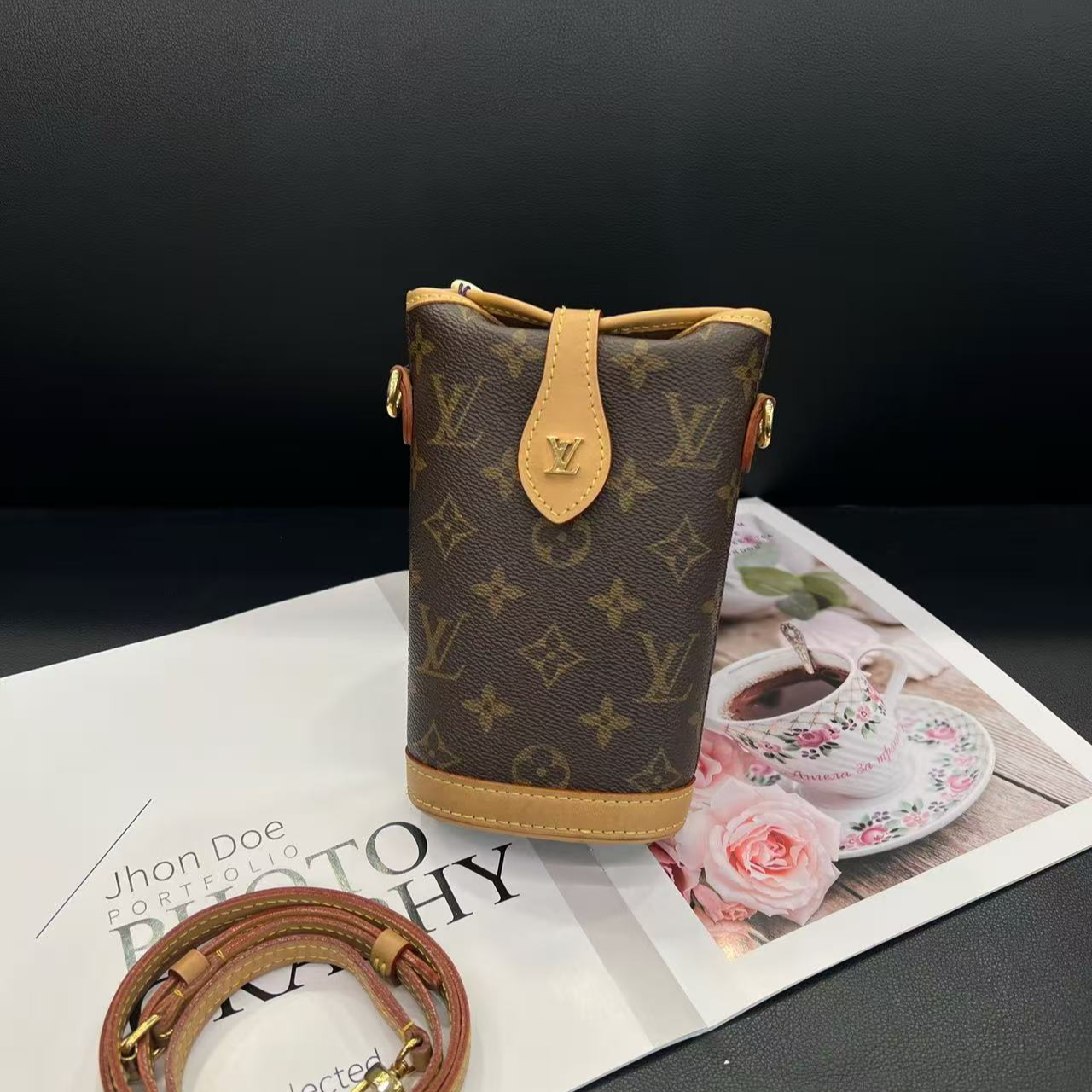99新 LouisVuitton/路易威登 芯片老花薯条单肩包D229寄卖服务