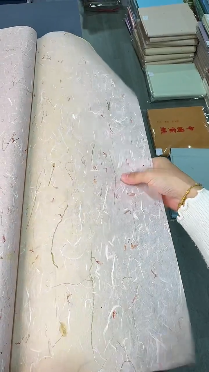 纯手工四尺整张五色50张青丝红花雁楮清水云龙