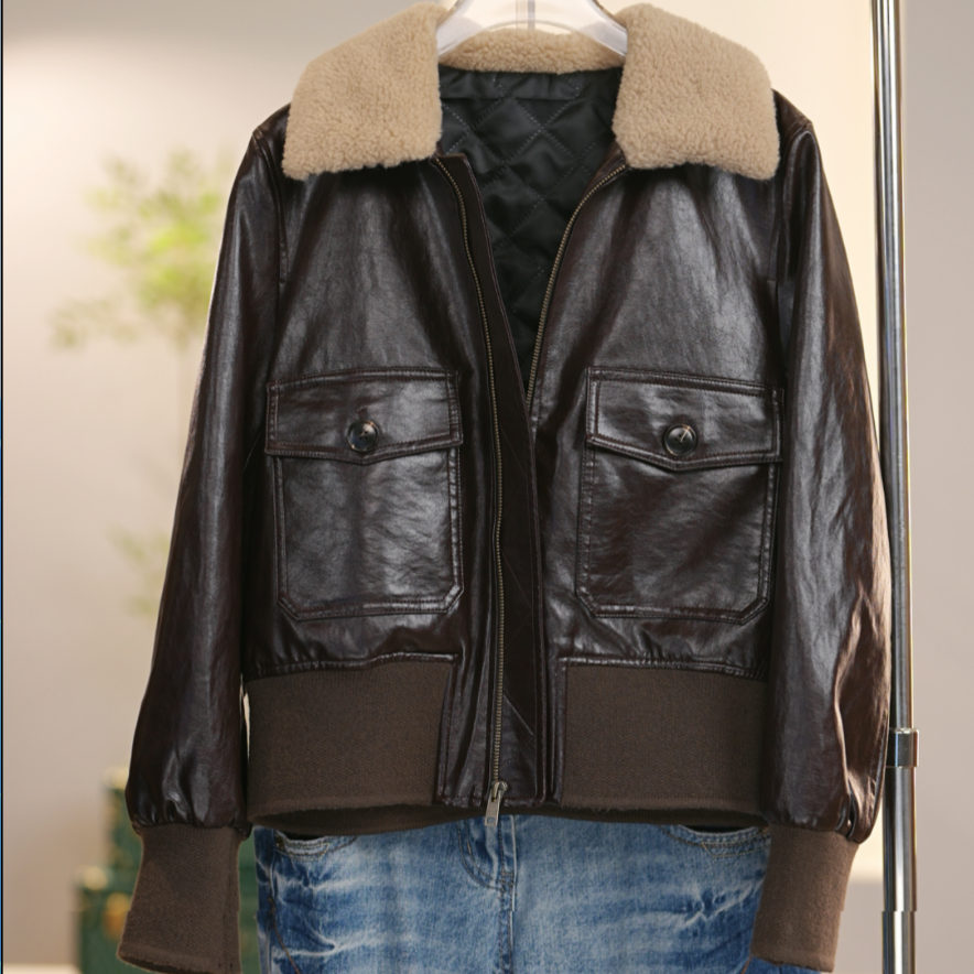 百分百真皮皮衣绵羊皮新款外套