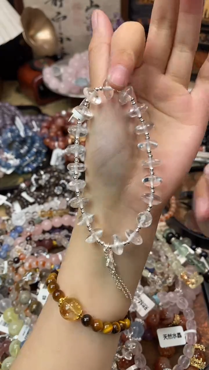 【闪购商品】水晶手链银S925镶嵌1554手串