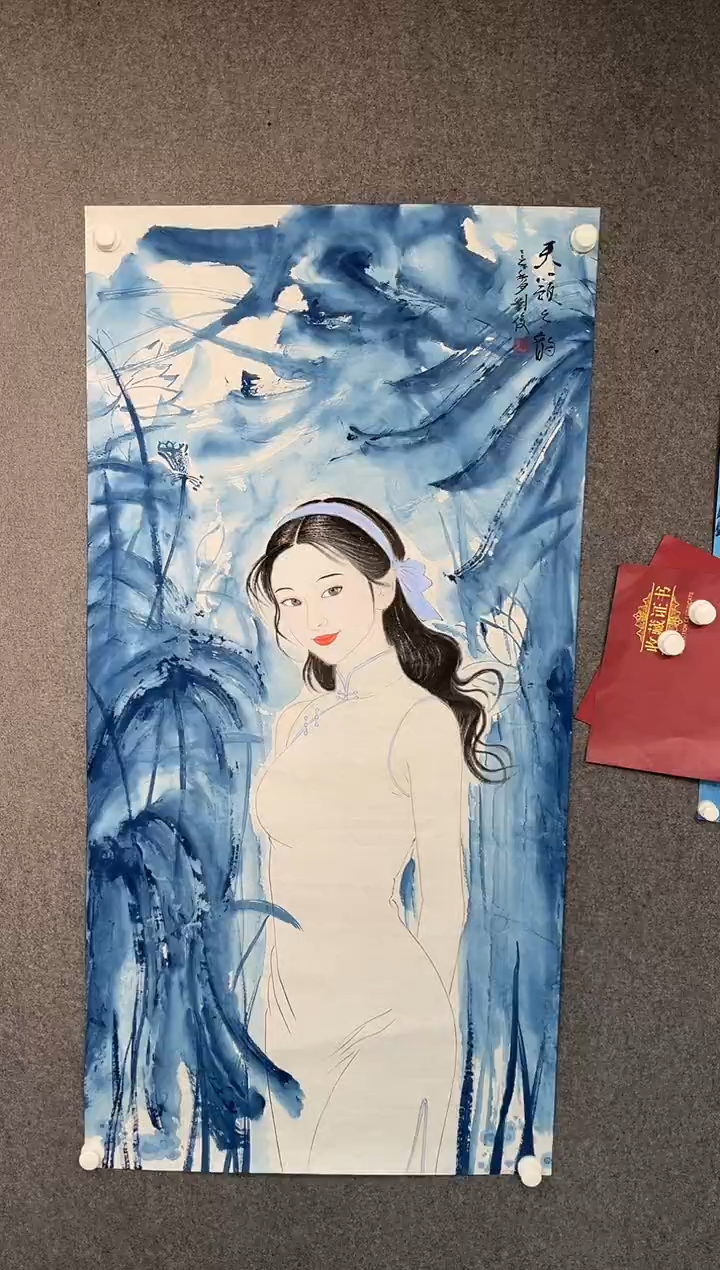 国画刘俊老师四尺