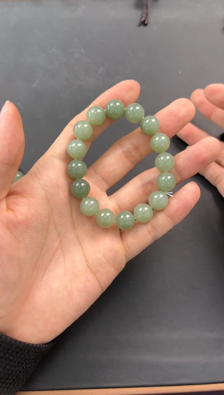 未镶嵌手串和田玉若羌李保国矿蓝调手串卡12微色差