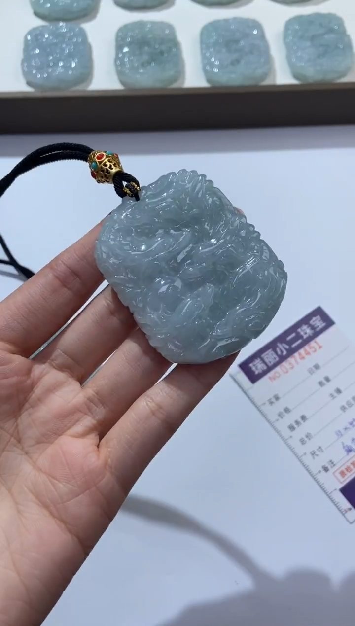 颈饰未镶嵌翡翠金****g374480/翡翠龙牌   多样性一件发