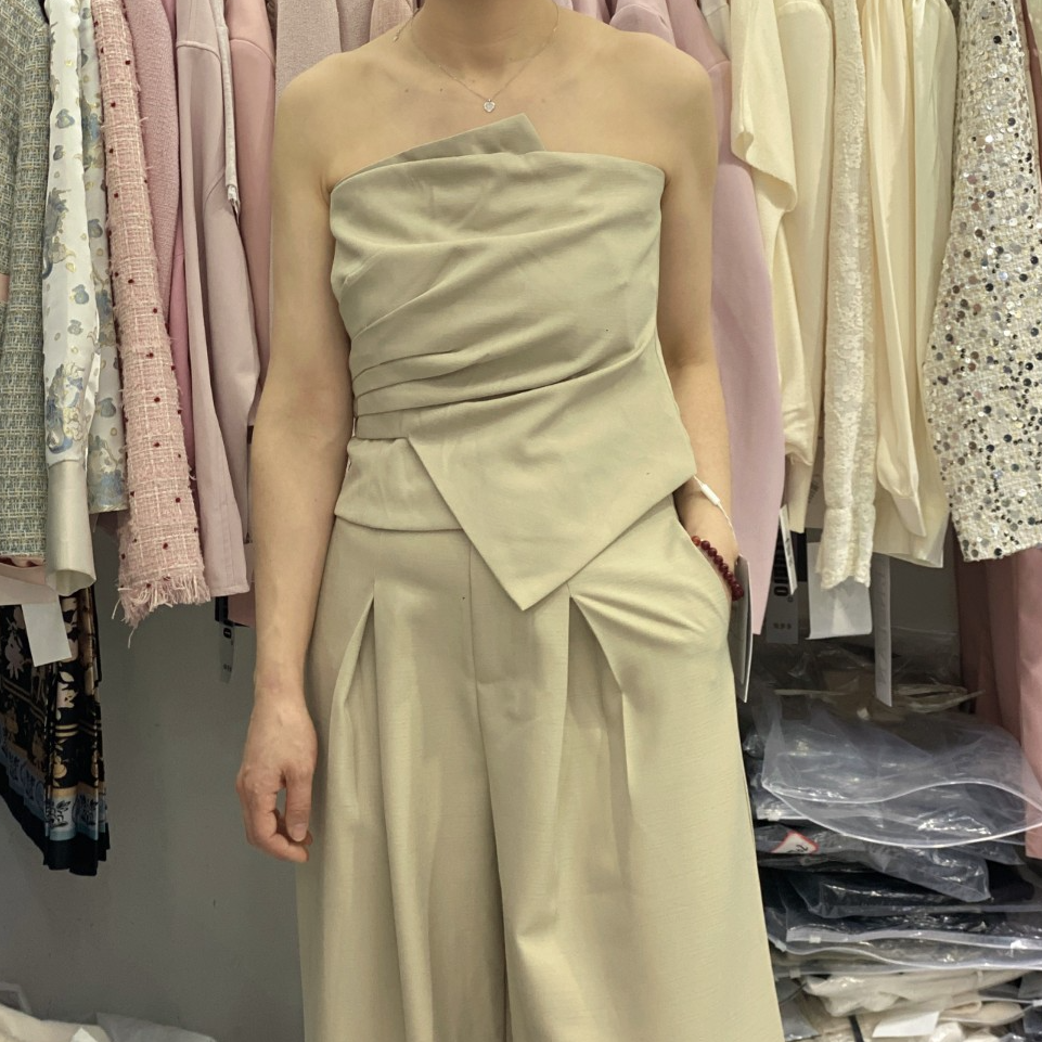 无袖夏季上衣休闲风时尚套装辣妹风西装韩系风短裙显瘦女装