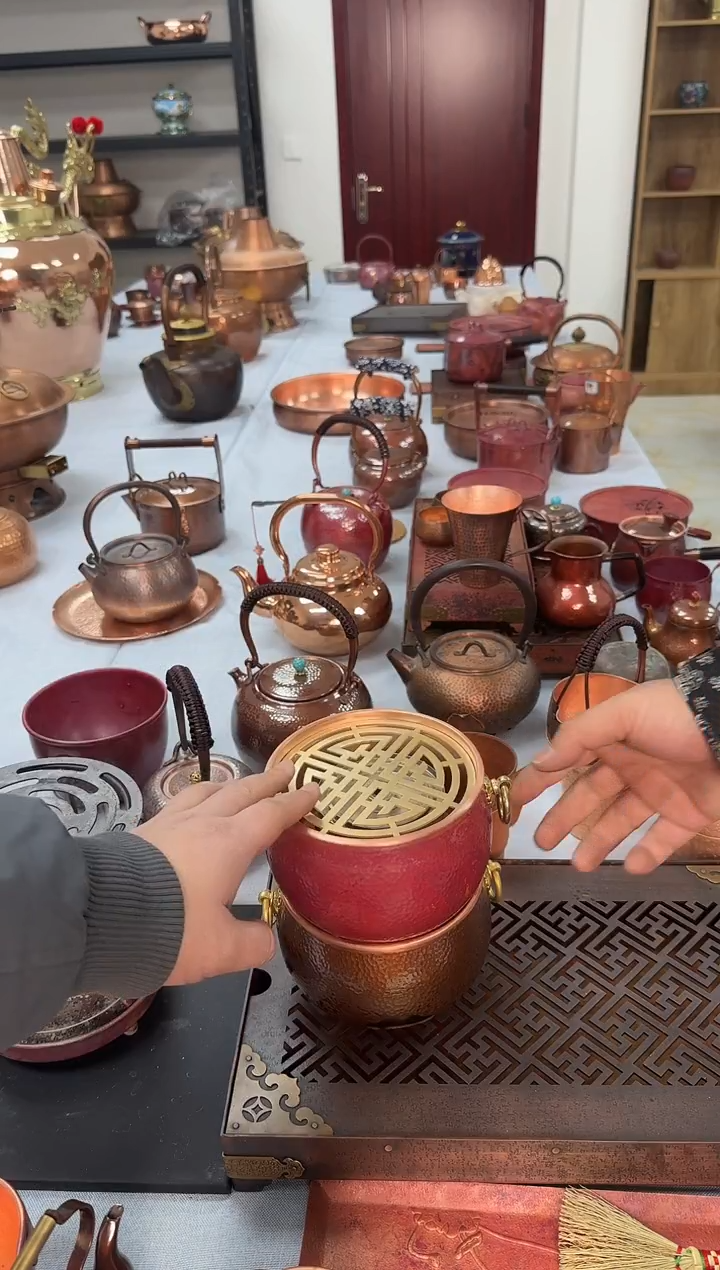 少*爺纯紫铜火烧色碳炉