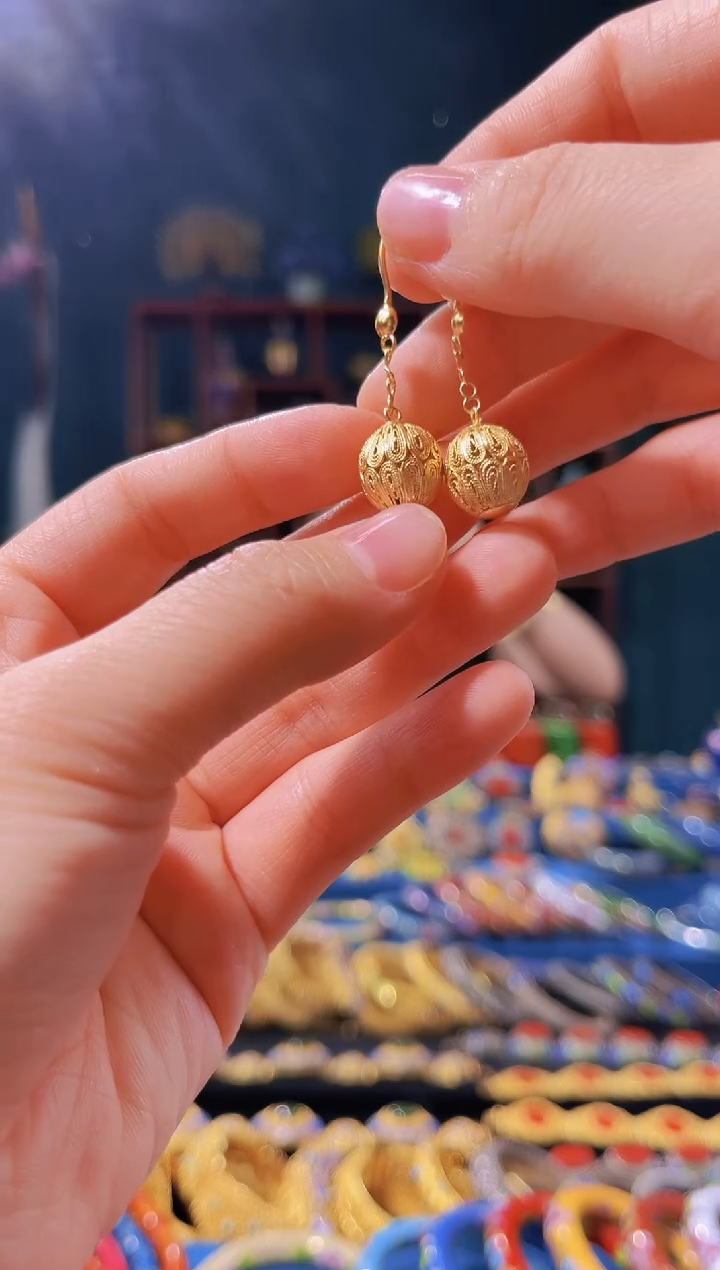 【闪购商品】花丝镶嵌耳环精品
