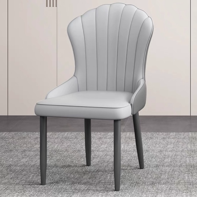 山石轻奢餐椅家用简约现代北欧椅子餐桌椅休闲椅咖啡椅酒店椅凳子