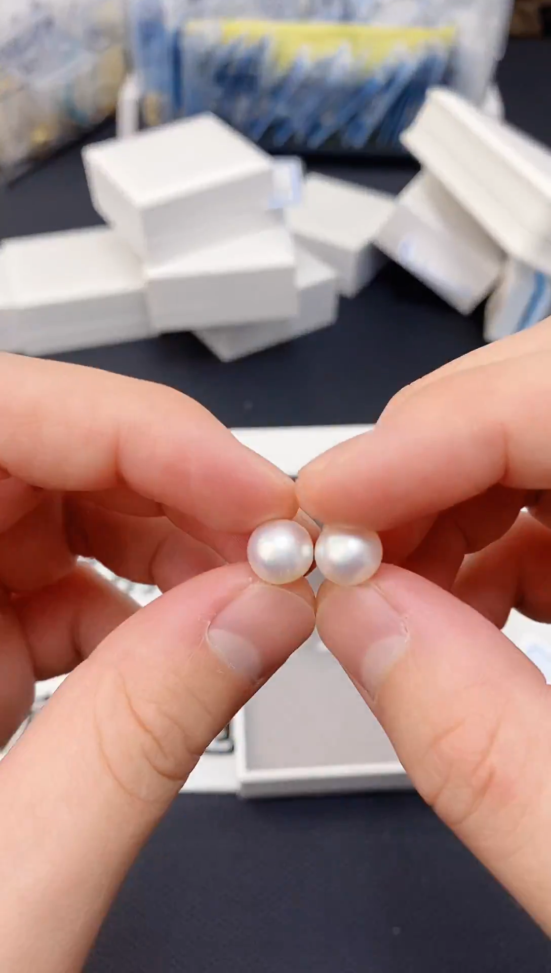 未镶嵌耳饰淡水珍珠ed1070