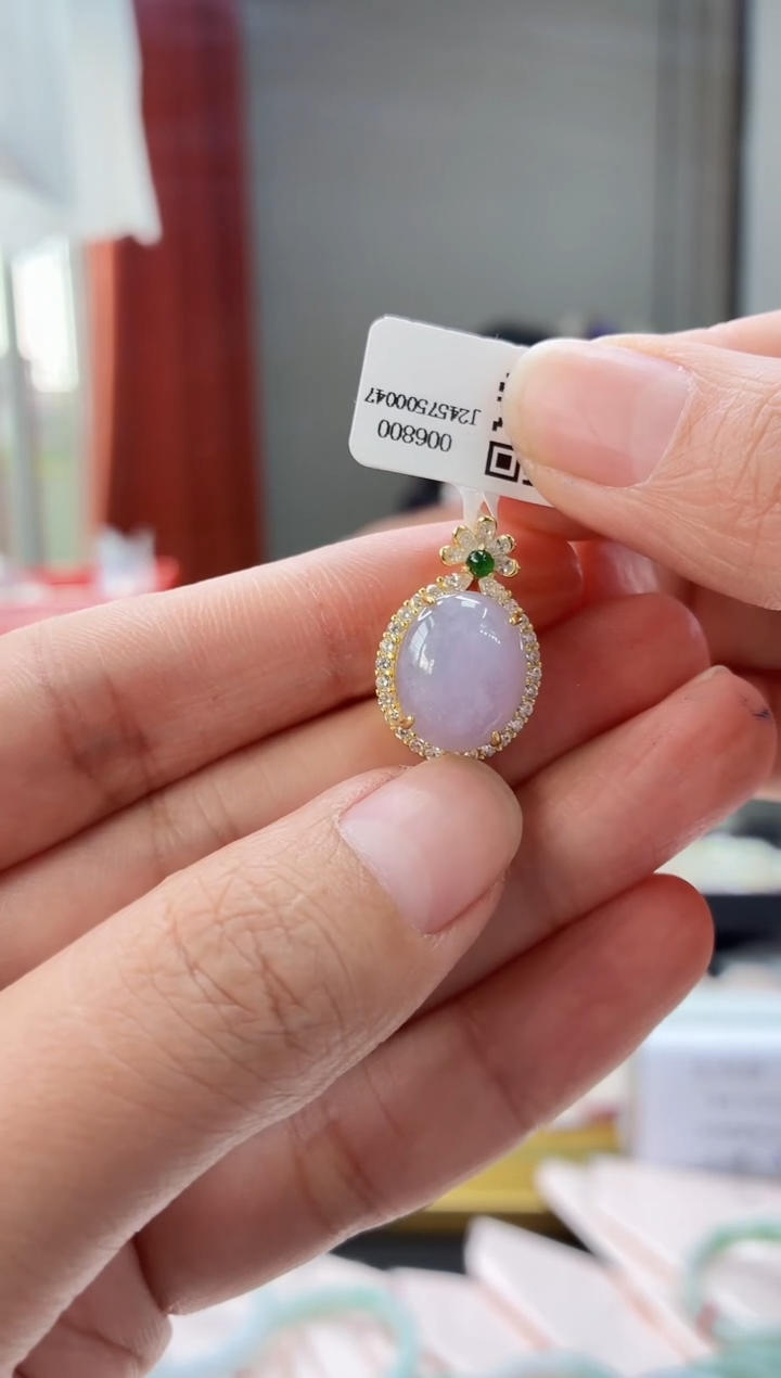 颈饰银S925镶嵌翡翠111111111