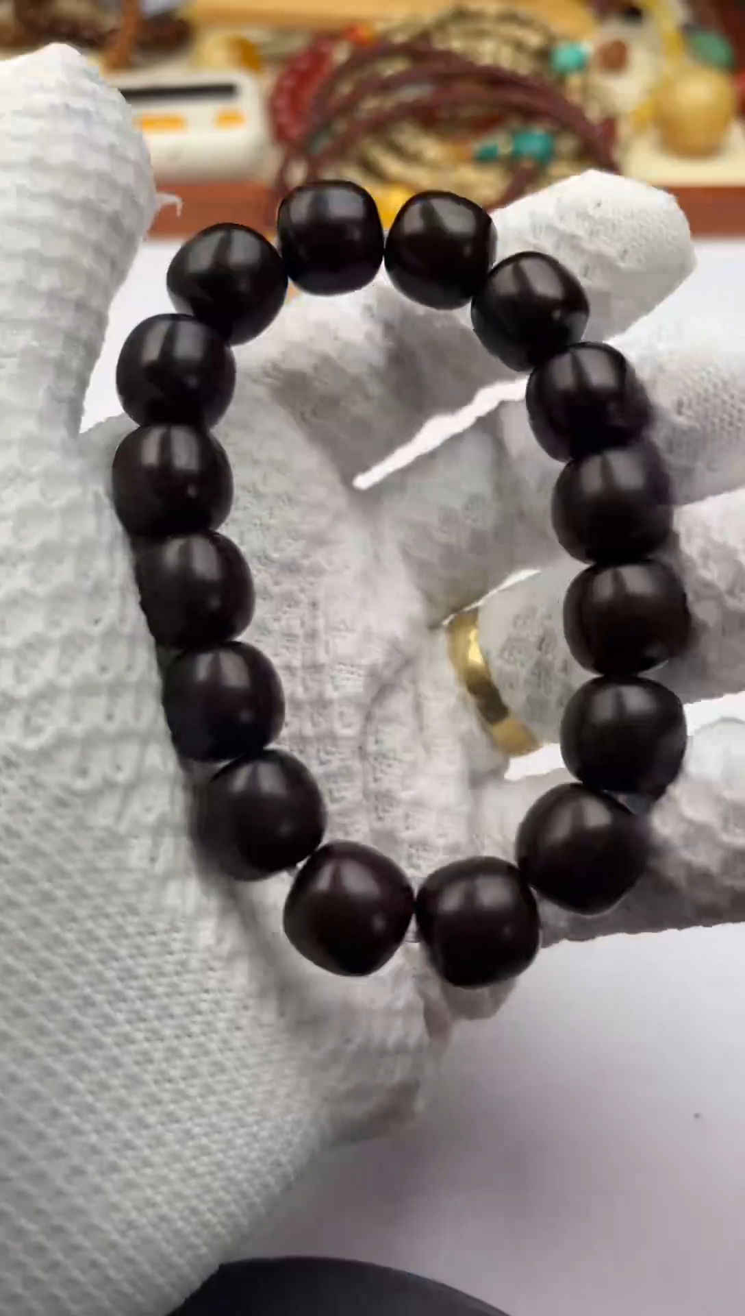 大叶紫檀（黑酸枝木类）大**鱼手串