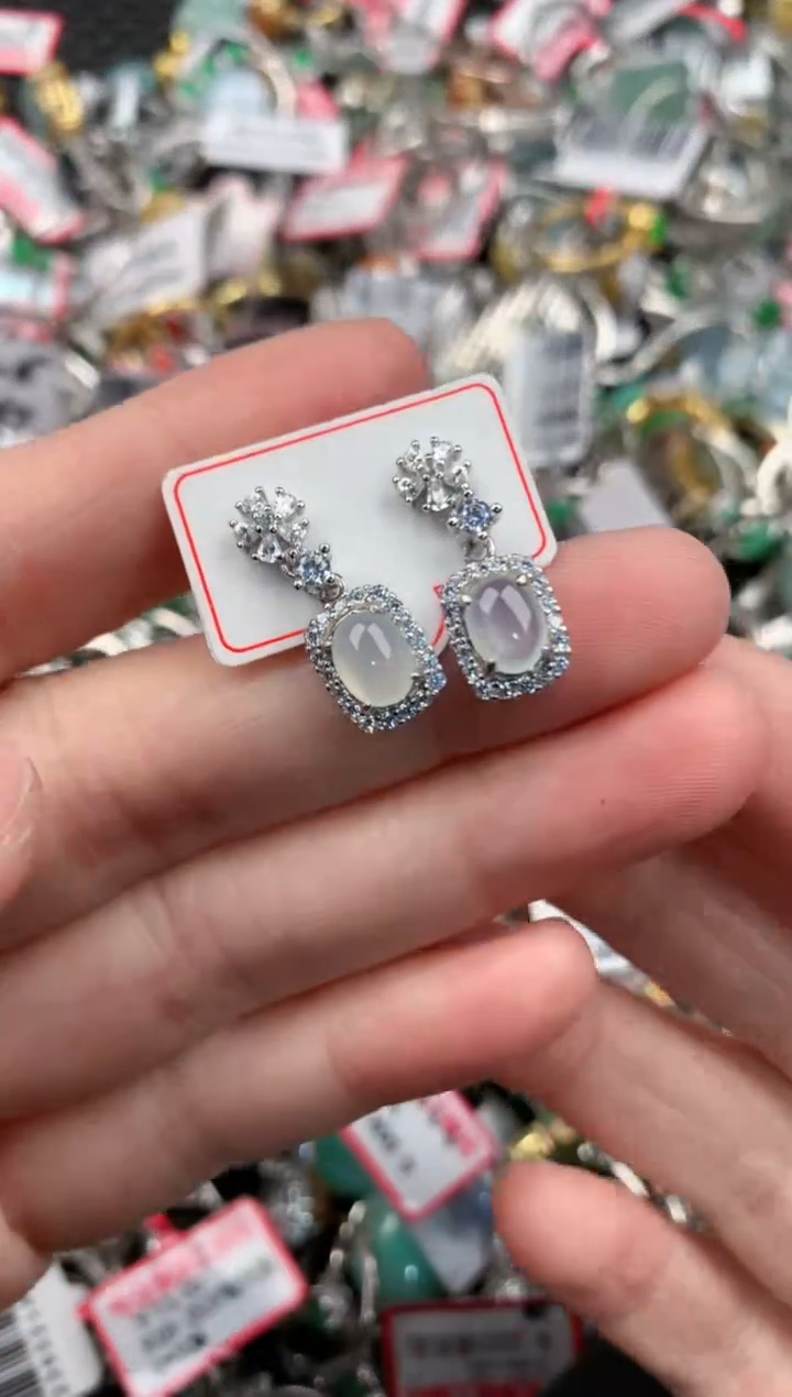 银S925镶嵌戒指翡翠888              7