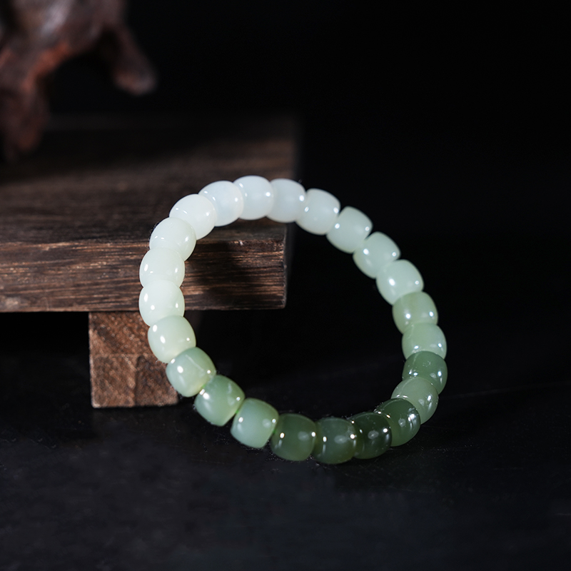 lot1 和田玉手串/QG51223-184881 保利山东