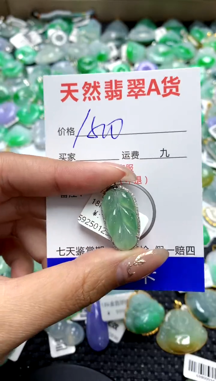 【闪购商品】翡翠颈饰18K金镶嵌1111111111111111
