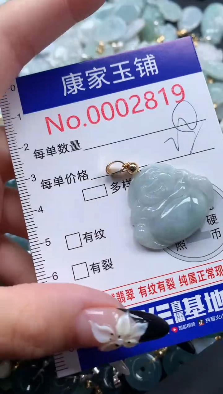 翡翠未镶嵌吊坠(不含链)2819