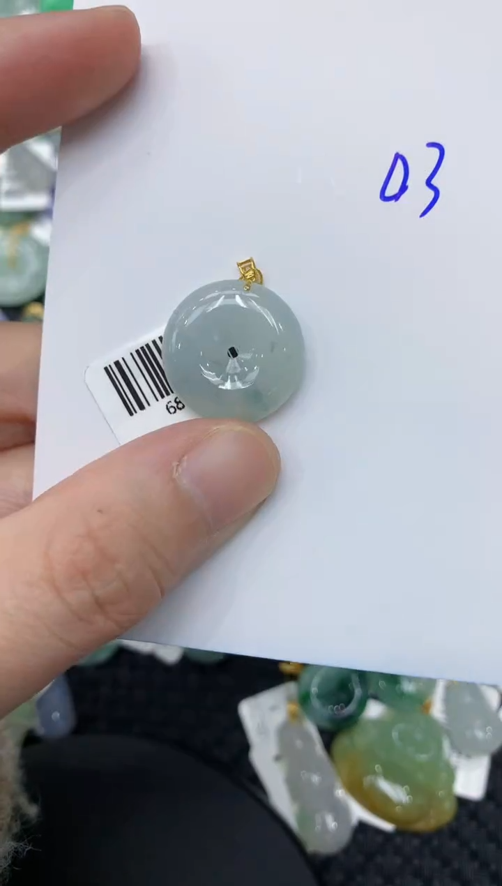 【闪购商品】翡翠颈饰18K金镶嵌1111111111111