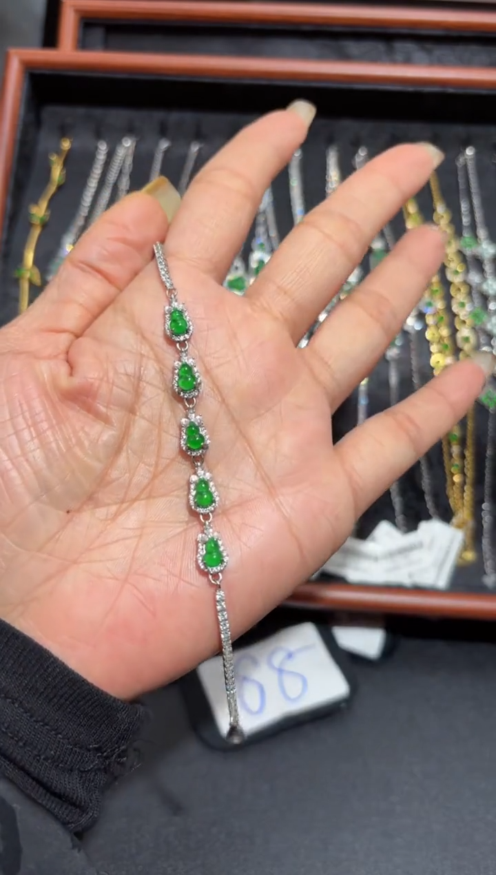 【闪购商品】翡翠颈饰银S925镶嵌葫芦/支持复检/一件