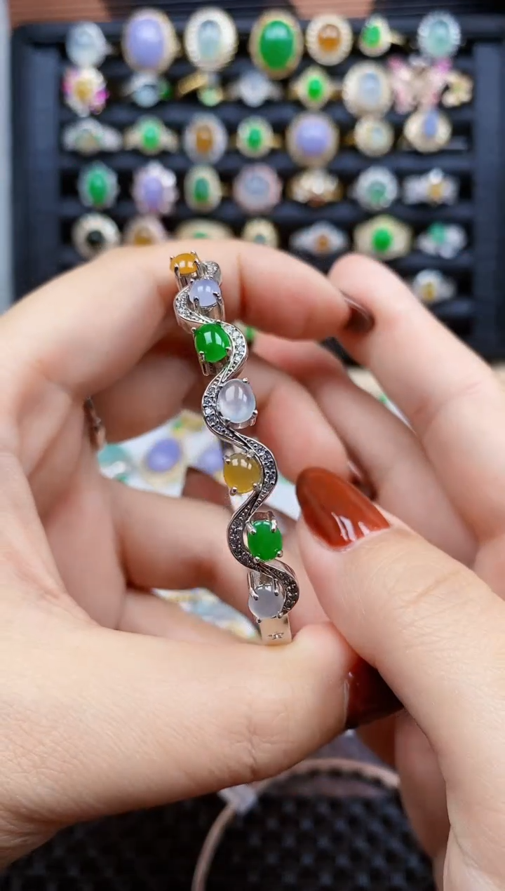 银S925镶嵌戒指翡翠音**.355